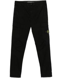Stone Island - Compass-Badge Tapered Cargo Trousers - Lyst