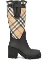 Burberry - 60Mm Check-Pattern Boots - Lyst
