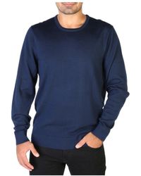 Calvin Klein - Logo Round Neck Woolen Sweater - Lyst