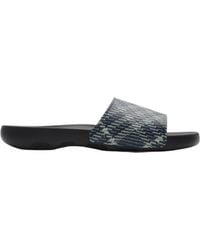 Burberry - Dive Checked Slip-On Slides - Lyst
