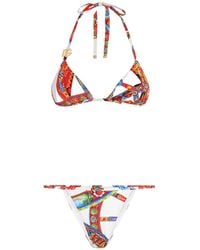 Dolce & Gabbana - Printed Triangle Bikini - Lyst