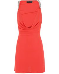 David Koma - Crystal Claw Embr Detail Cowl Neck Mini - Lyst