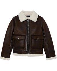 A.P.C. - Faux-Shearling Zip-Up Bomber Jacket - Lyst