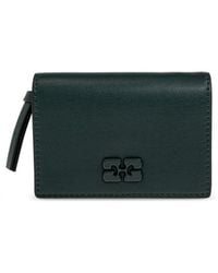 Ganni - Butterfly Logo Foldover Wallet - Lyst