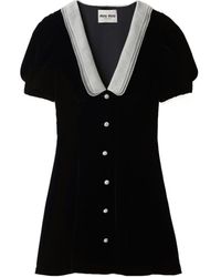 Miu Miu - Velvet Minidress - Lyst