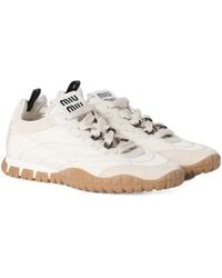 Miu Miu - Tyre Lace-Up Sneakers - Lyst
