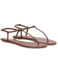 Rene Caovilla - Diana Embellished Satin Thong Sandals - Lyst