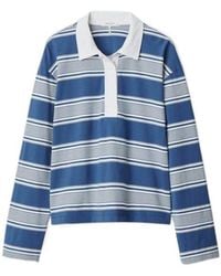 Rag & Bone - Kelly Boxy Striped Long-Sleeve Polo - Lyst