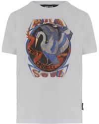 Just Cavalli - Rhinestone Graphic T-Shirt - Lyst