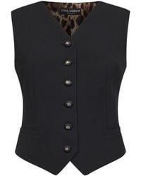 Dolce & Gabbana - Single-Breasted Leopard Printed Vest - Lyst