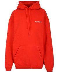 Balenciaga - Logo Print Medium Fit Hoodie - Lyst