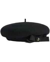 Patou - Grosgrain-Bow Wool Beret - Lyst