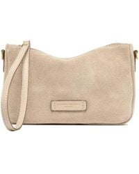 Gianni Chiarini - Small Nora Logo-Plaque Suede Clutch Bag - Lyst