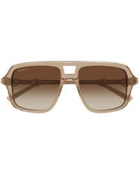 Gucci - Eyewear Navigator Frame Sunglasses - Lyst