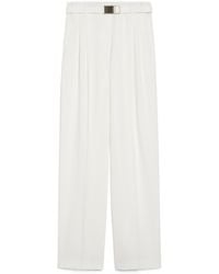 Max Mara - Studio Neottia Belted Wide Leg Trousers - Lyst