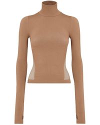 Fendi - High-Neck Ribbed-Knit Ski Jumper - Lyst