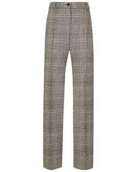 Dolce & Gabbana - Plaid Flared Pants - Lyst