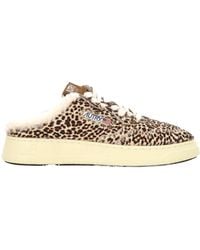 Autry - Medalist Leopard Print Low-Top Sneakers - Lyst