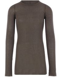Rick Owens - Ribbed Long-Sleeved T-Shirt - Lyst