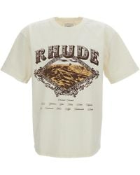 Rhude - Logo Printed Crewneck T-Shirt - Lyst