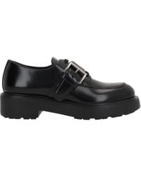 Prada - Round-Toe Lace-Up Shoes - Lyst
