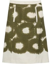 Prada - Printed Canvas Skirt - Lyst