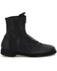 Guidi - Leather Zip-Front Ankle Boots - Lyst