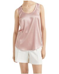 Brunello Cucinelli - Satin Reversible Tank Top - Lyst