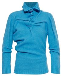 DIESEL - Amary Ruffled Turtleneck Sweater - Lyst