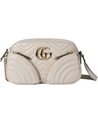 Gucci - Logo Plaque Quilted Shoulder Bag - Lyst