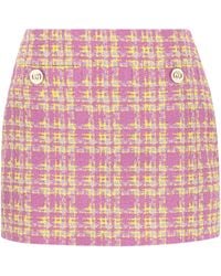 Gucci - Tweed Button Detailed Skirt - Lyst