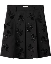 Miu Miu - Embroidered Kid Mohair Skirt - Lyst