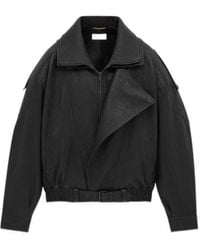 Saint Laurent - Oversized Zip-Up Bomber Jacket - Lyst