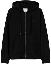 WOOYOUNGMI - Drawstring Hood Logo Sweatshirt - Lyst