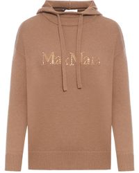 Max Mara - 'S Logo Embellished Knitted Hoodie - Lyst
