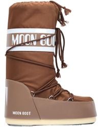 Moon Boot - Icon Logo Printed Lace-Up Boots - Lyst