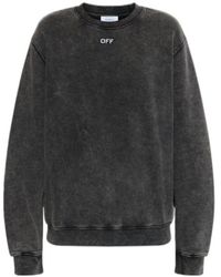 Off-White c/o Virgil Abloh - Logo Embroidered Crewneck Sweatshirt - Lyst