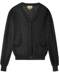 Gucci - V-Neck Knit Cardigan - Lyst