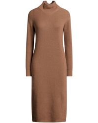 Max Mara - Solid-Color Turtleneck Long-Sleeve Knit Dress - Lyst
