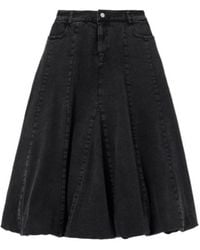 Sea - Patchwork Denim Mid-Length Skirt - Lyst