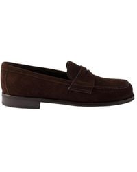 Prada - Formale Penny Loafers - Lyst