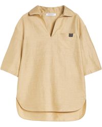 Max Mara - Osiride V-Neck Short-Sleeved Top - Lyst