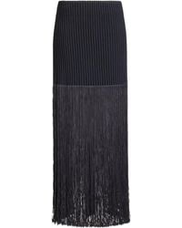 Alaïa - Fringed Maxi Skirt - Lyst