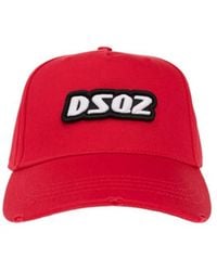 DSquared² - Logo Embroidered Curved Peak Cap - Lyst