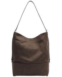 Lemaire - Belted Medium Cotton Canvas Tote Bag - Lyst