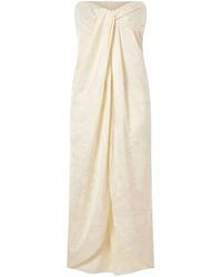 Johanna Ortiz - Knotted Satin-Jacquard Top - Lyst