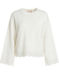 Twinset - Eembroidered-Detail Sweatshirt - Lyst