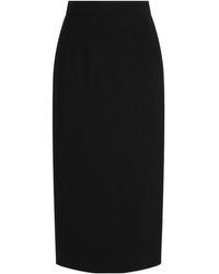 Dolce & Gabbana - Stretch Wool Skirt - Lyst