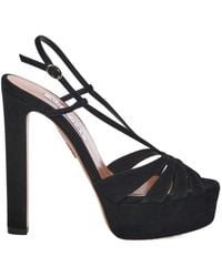 Aquazzura - Aime Suede Sandals - Lyst