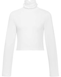 Alaïa - Alaïa Cropped T-Shirt - Lyst